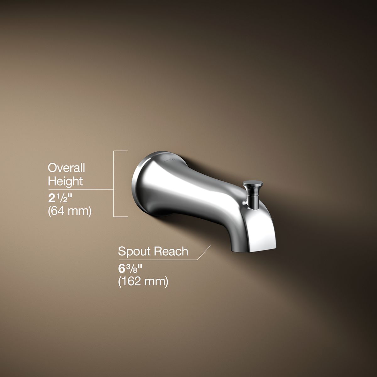 3/4 view of product with dimensions