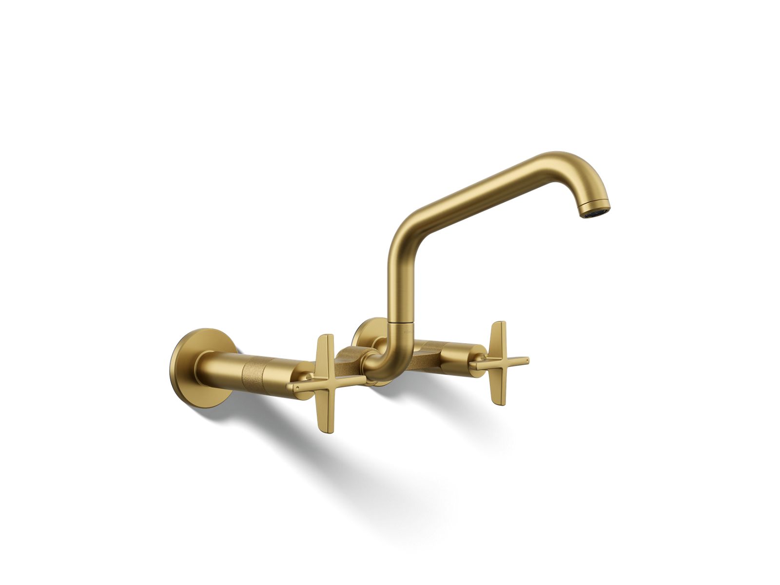 Billet Two-hole wall-mount bridge kitchen sink faucet