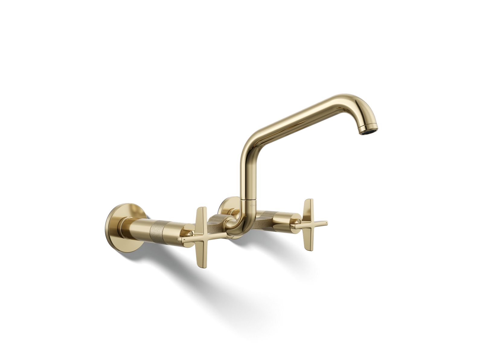 Billet Two-hole wall-mount bridge kitchen sink faucet