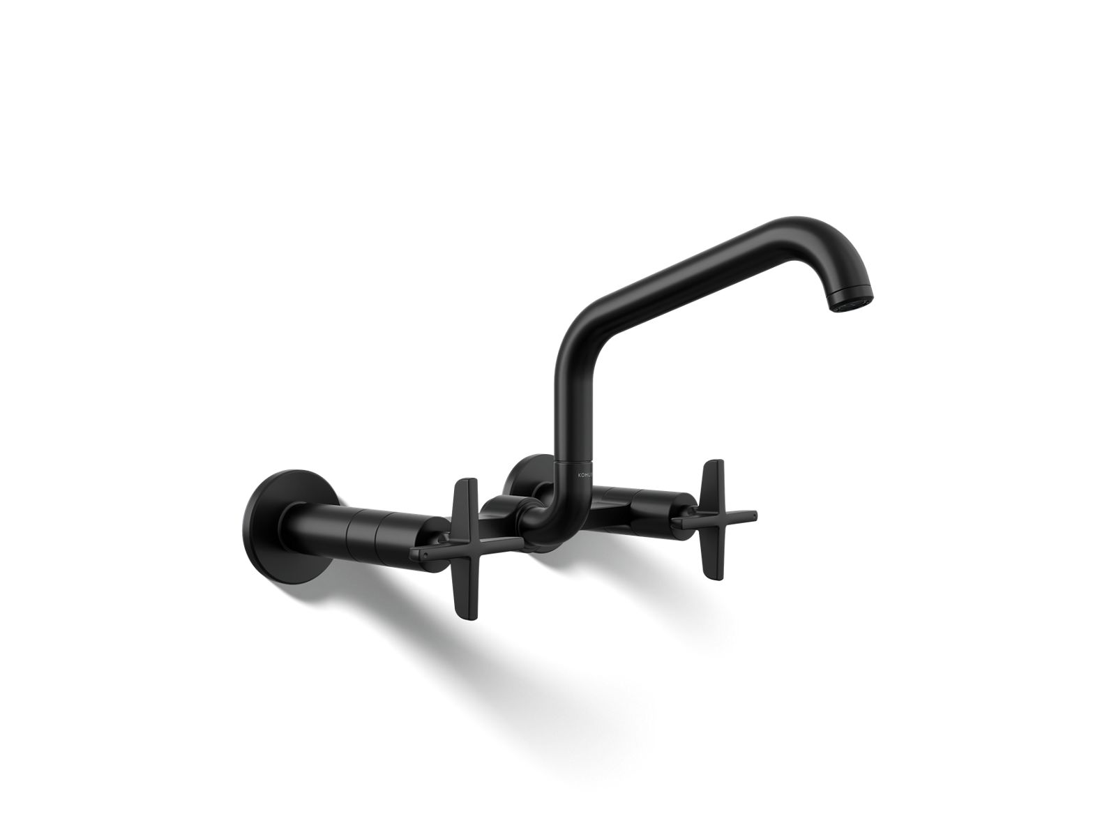 Billet Two-hole wall-mount bridge kitchen sink faucet