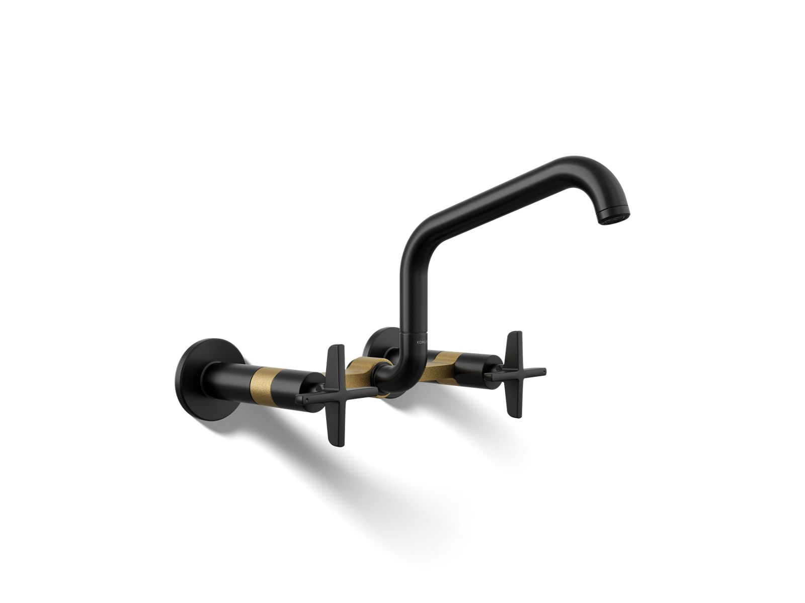 Billet Two-hole wall-mount bridge kitchen sink faucet