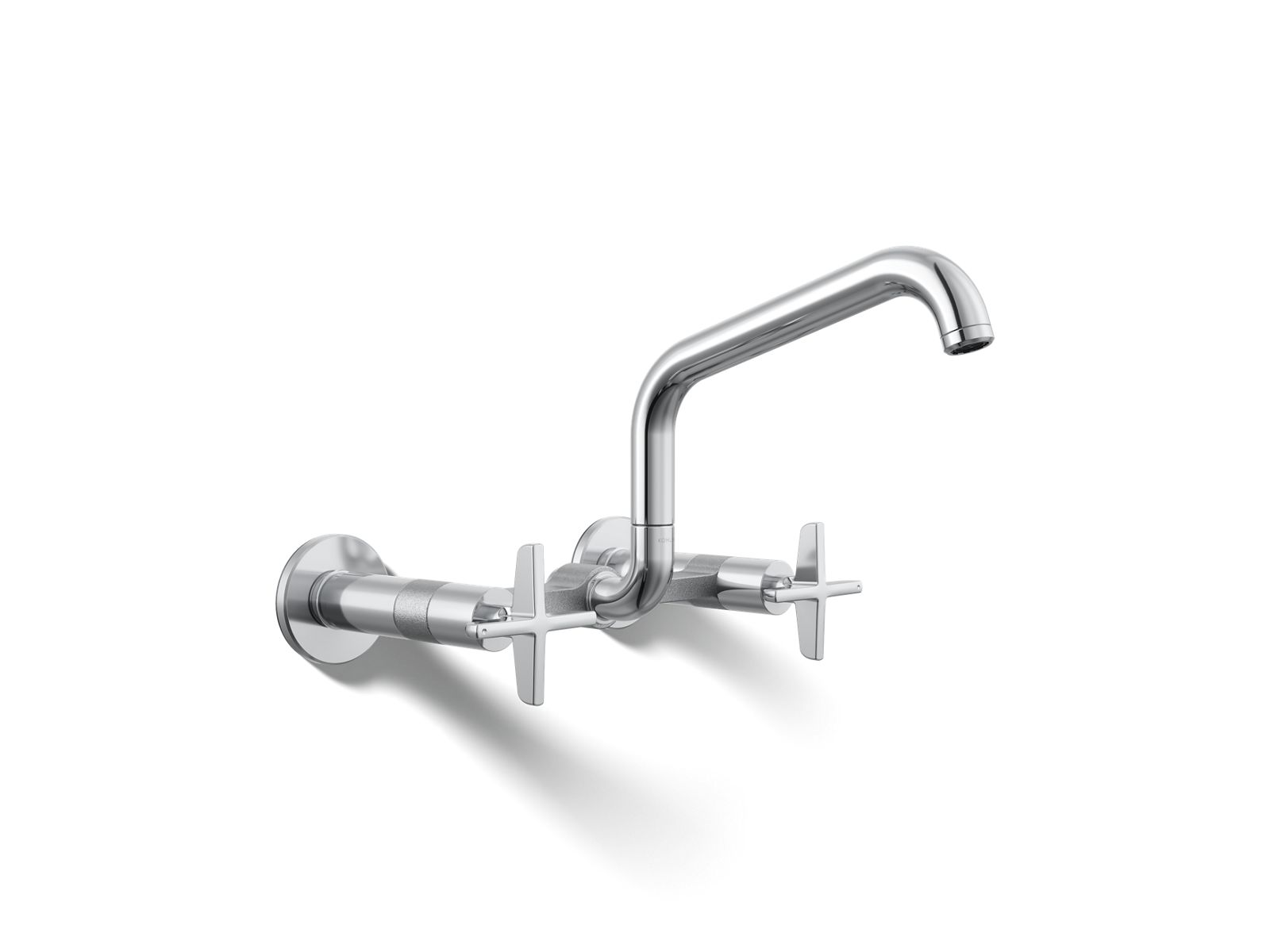 Billet Two-hole wall-mount bridge kitchen sink faucet