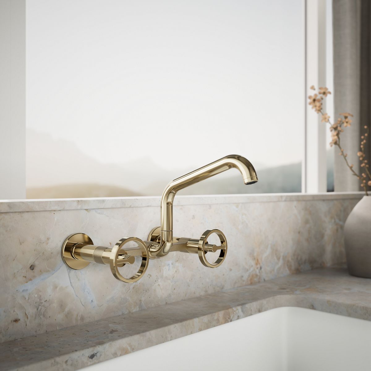 Billet Two-Hole Kitchen Sink Faucet | K-28666-9 | KOHLER