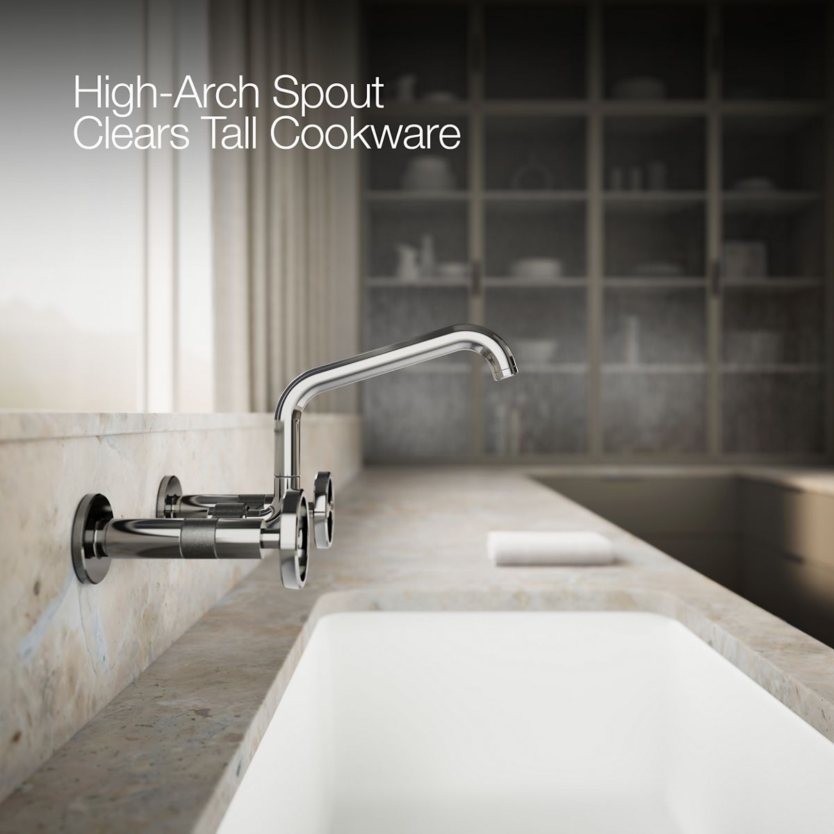 Billet Two-Hole Kitchen Sink Faucet | K-28666-9 | KOHLER
