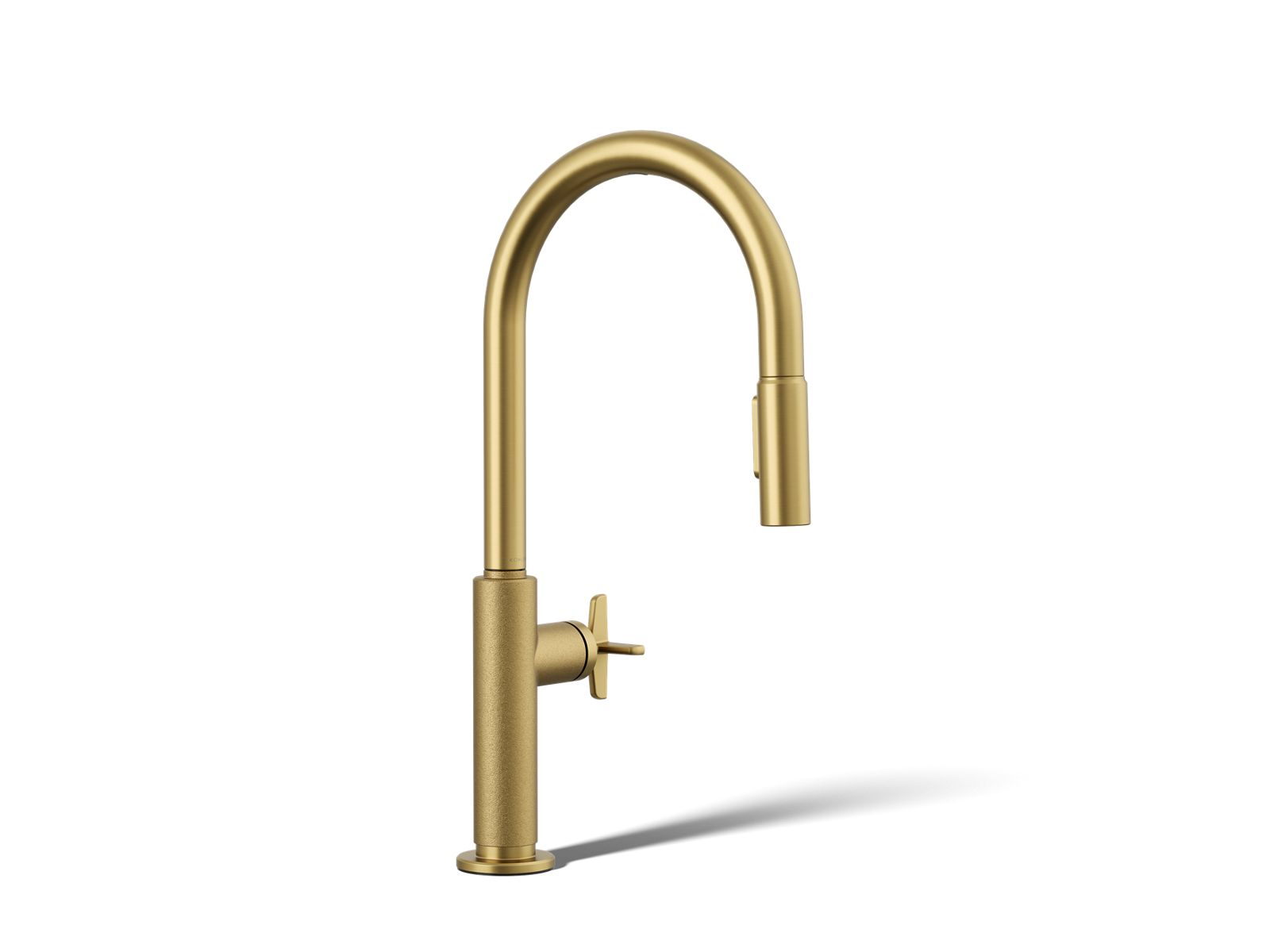Billet Touchless pull-down kitchen sink faucet with two-function sprayhead