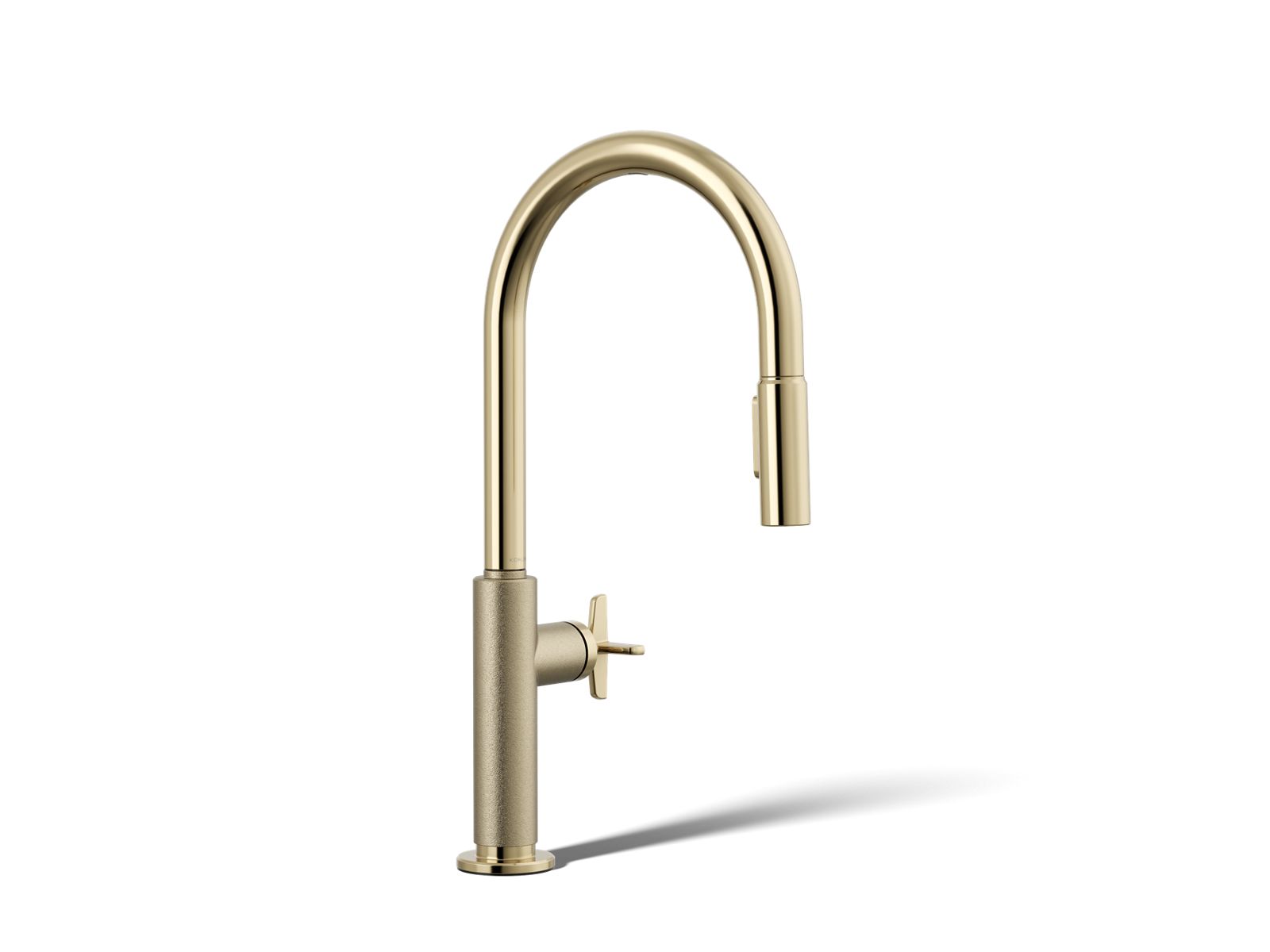 Billet Touchless pull-down kitchen sink faucet with two-function sprayhead