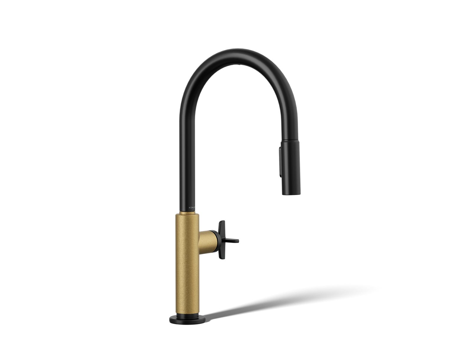 Billet Touchless pull-down kitchen sink faucet with two-function sprayhead