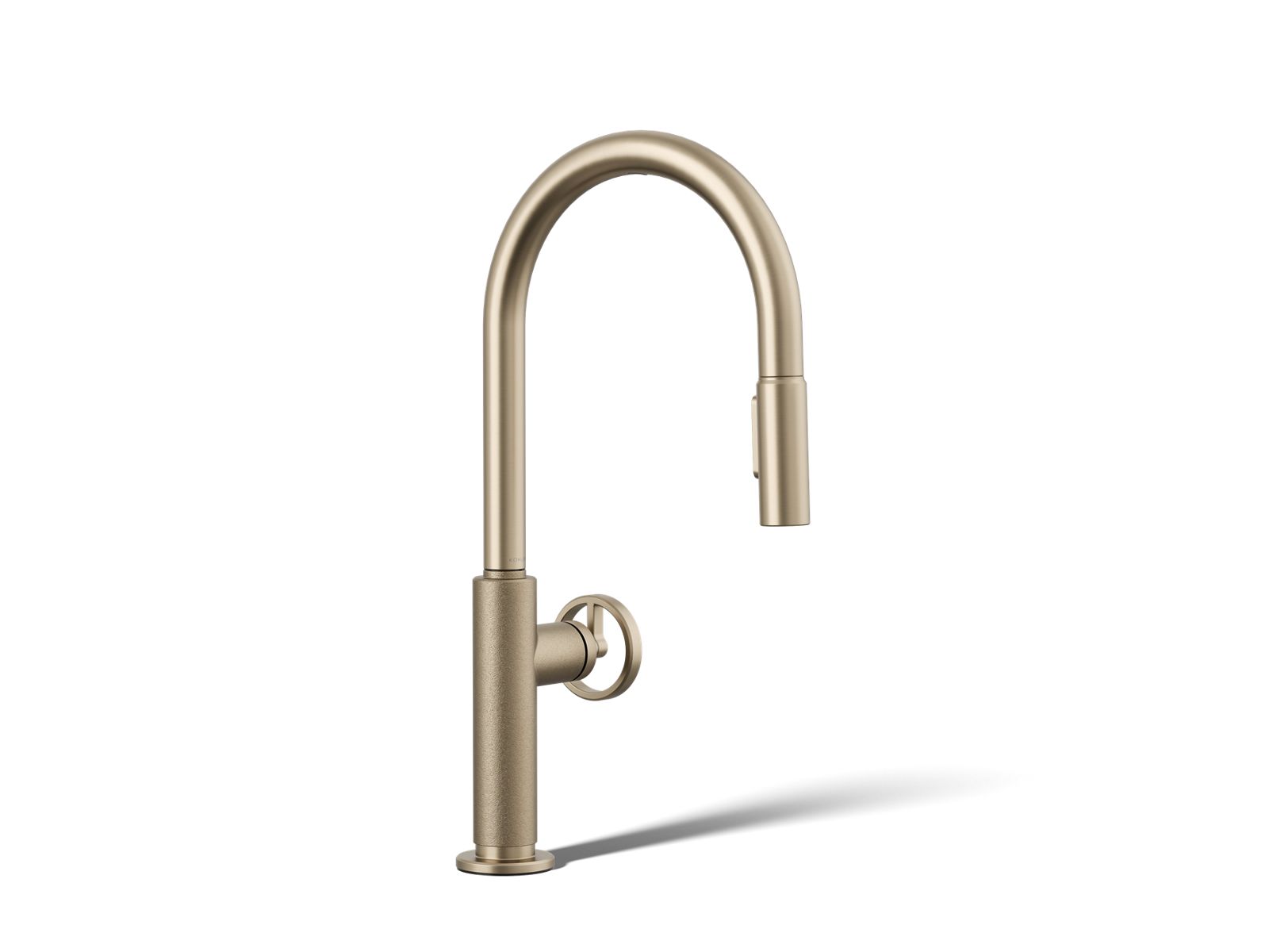 Billet Touchless pull-down kitchen sink faucet with two-function sprayhead