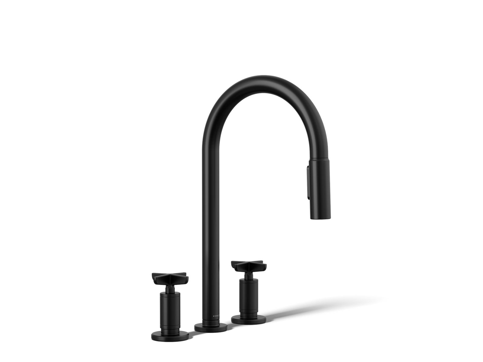 Billet Pull-down kitchen sink faucet with two-function sprayhead