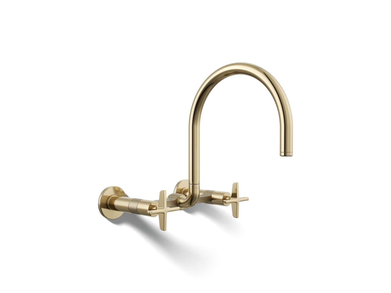 Billet Two-hole wall-mount bridge kitchen sink faucet