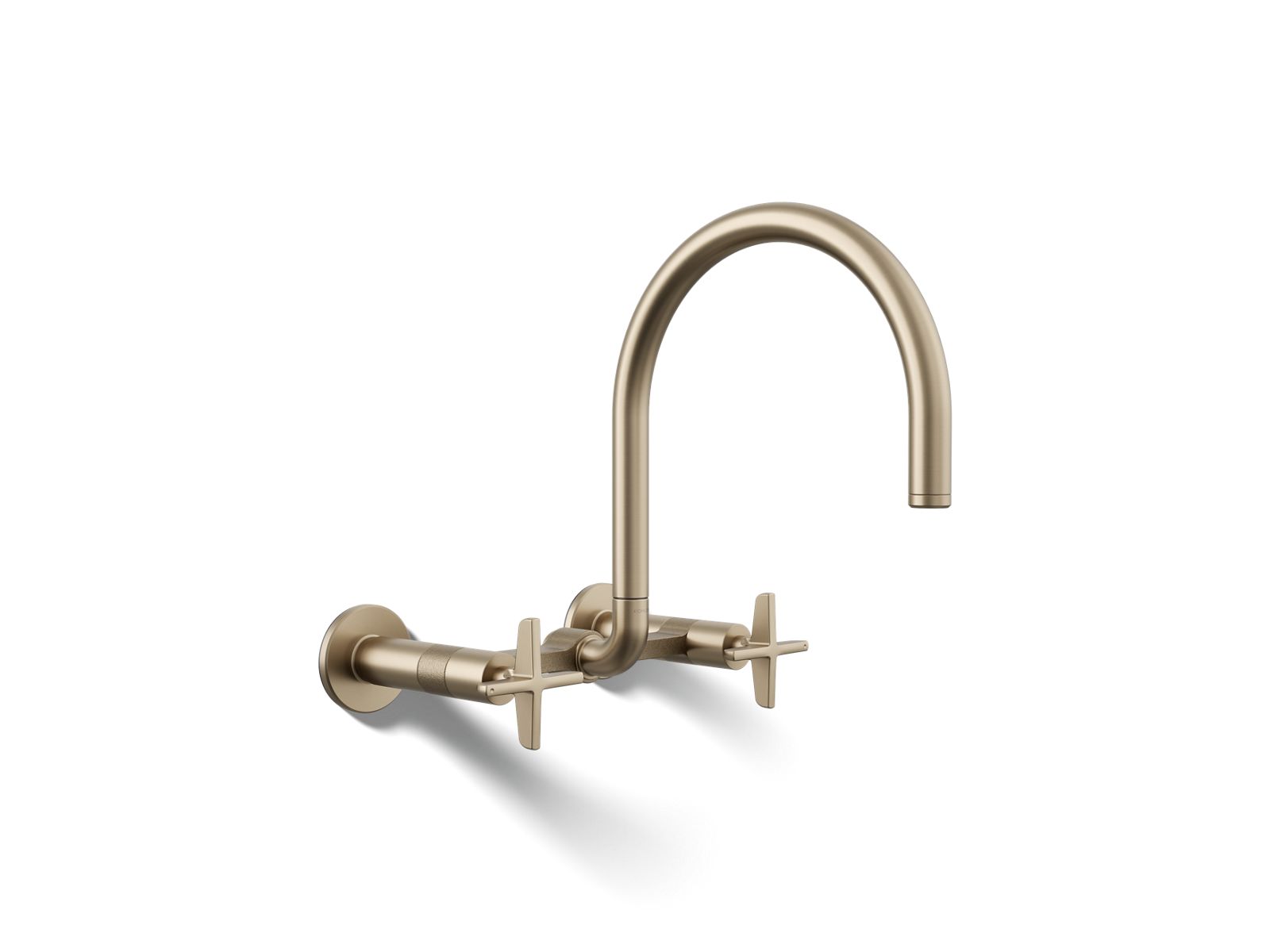 Billet Two-hole wall-mount bridge kitchen sink faucet