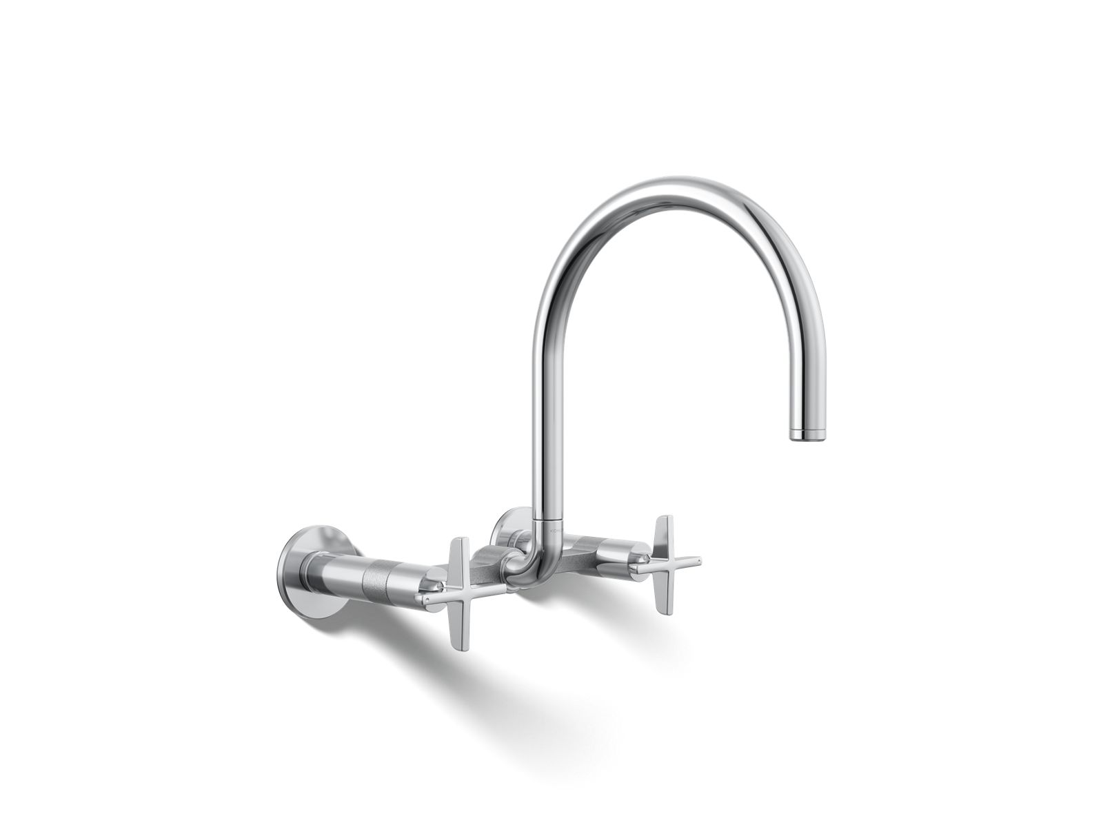 Billet Two-hole wall-mount bridge kitchen sink faucet