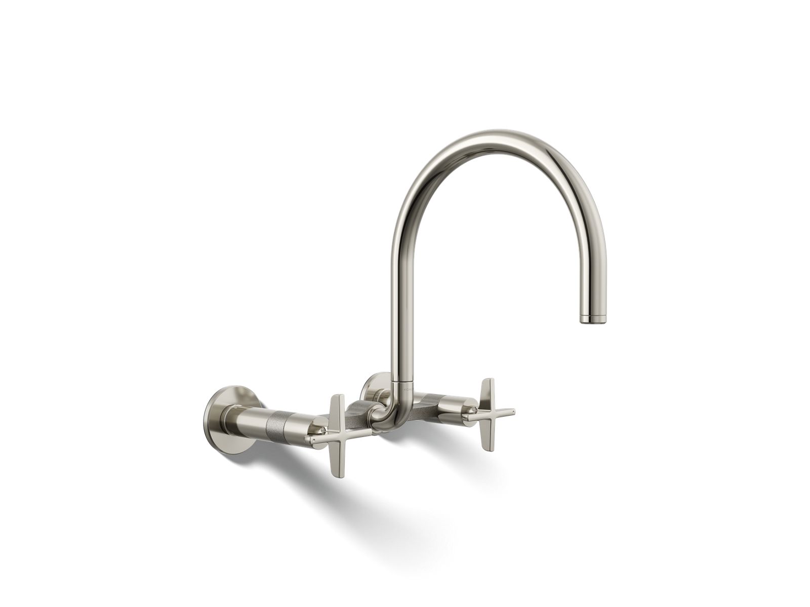 Billet Two-hole wall-mount bridge kitchen sink faucet
