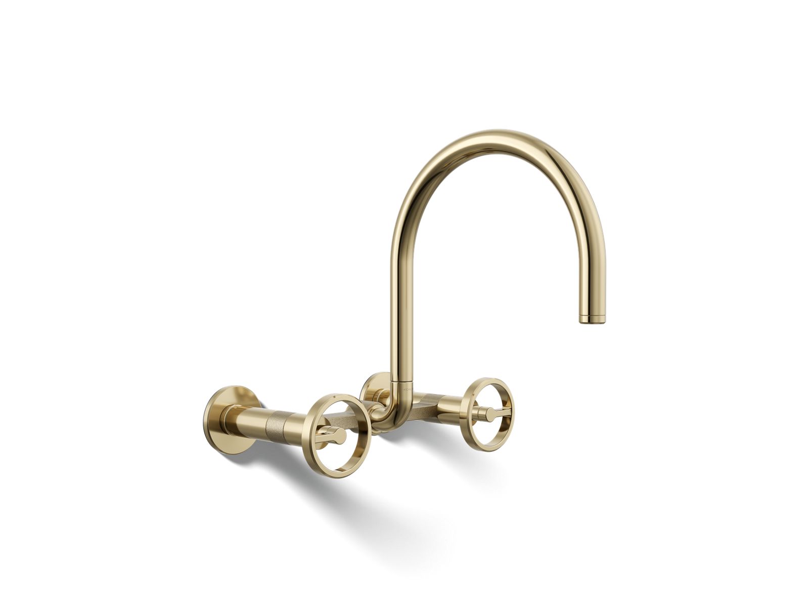 Billet Two-hole wall-mount bridge kitchen sink faucet