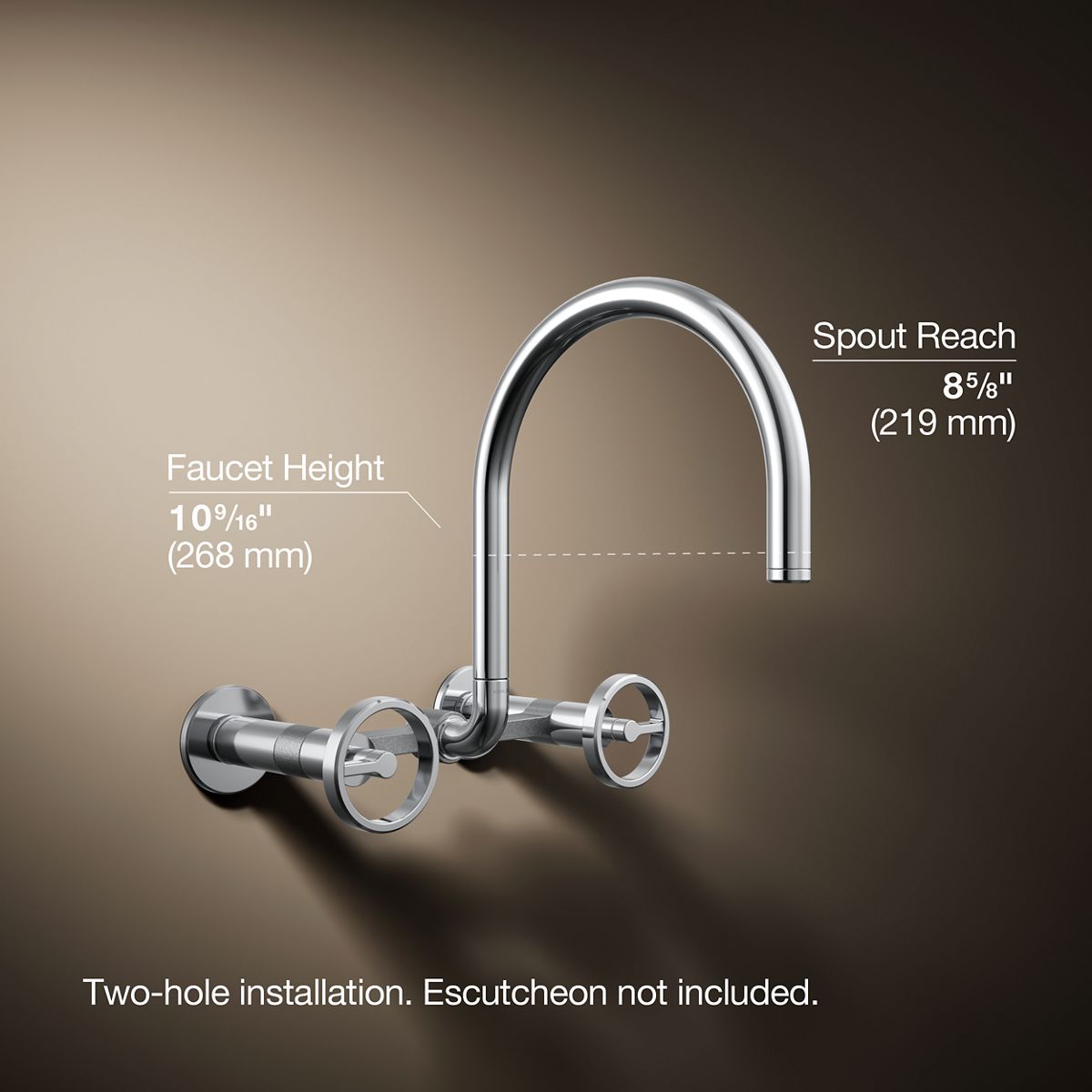 3/4 view of product with dimensions
