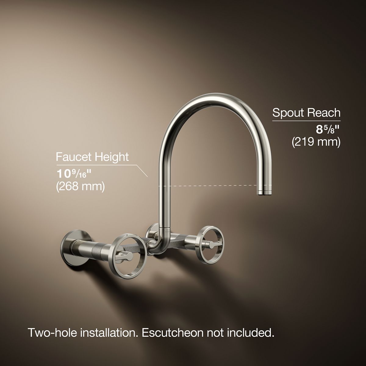 3/4 view of product with dimensions