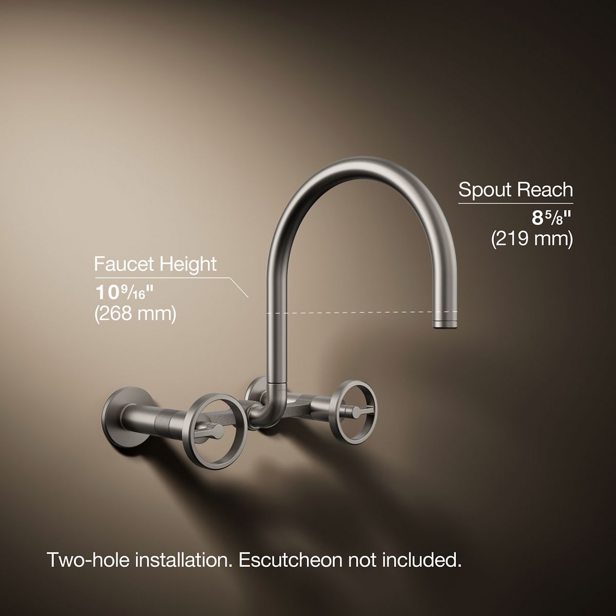 3/4 view of product with dimensions