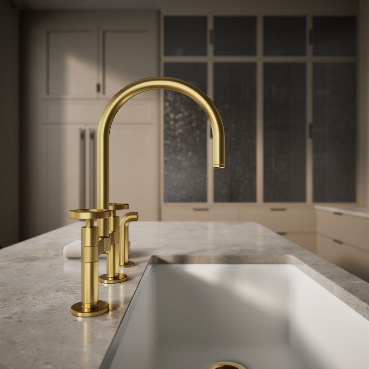 Billet Two-Hole Bridge Kitchen Faucet | K-28673-9 | KOHLER