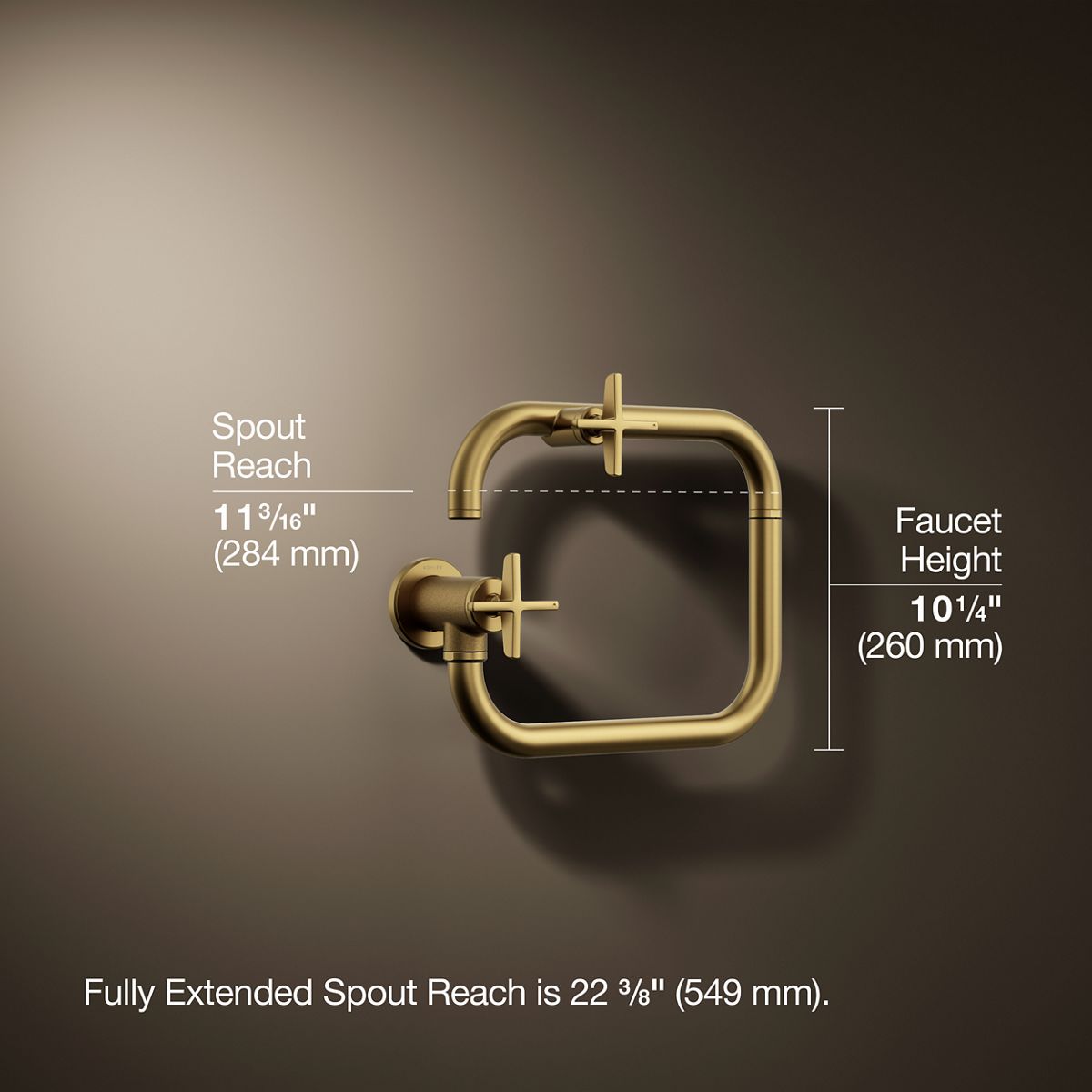 3/4 view of product with dimensions