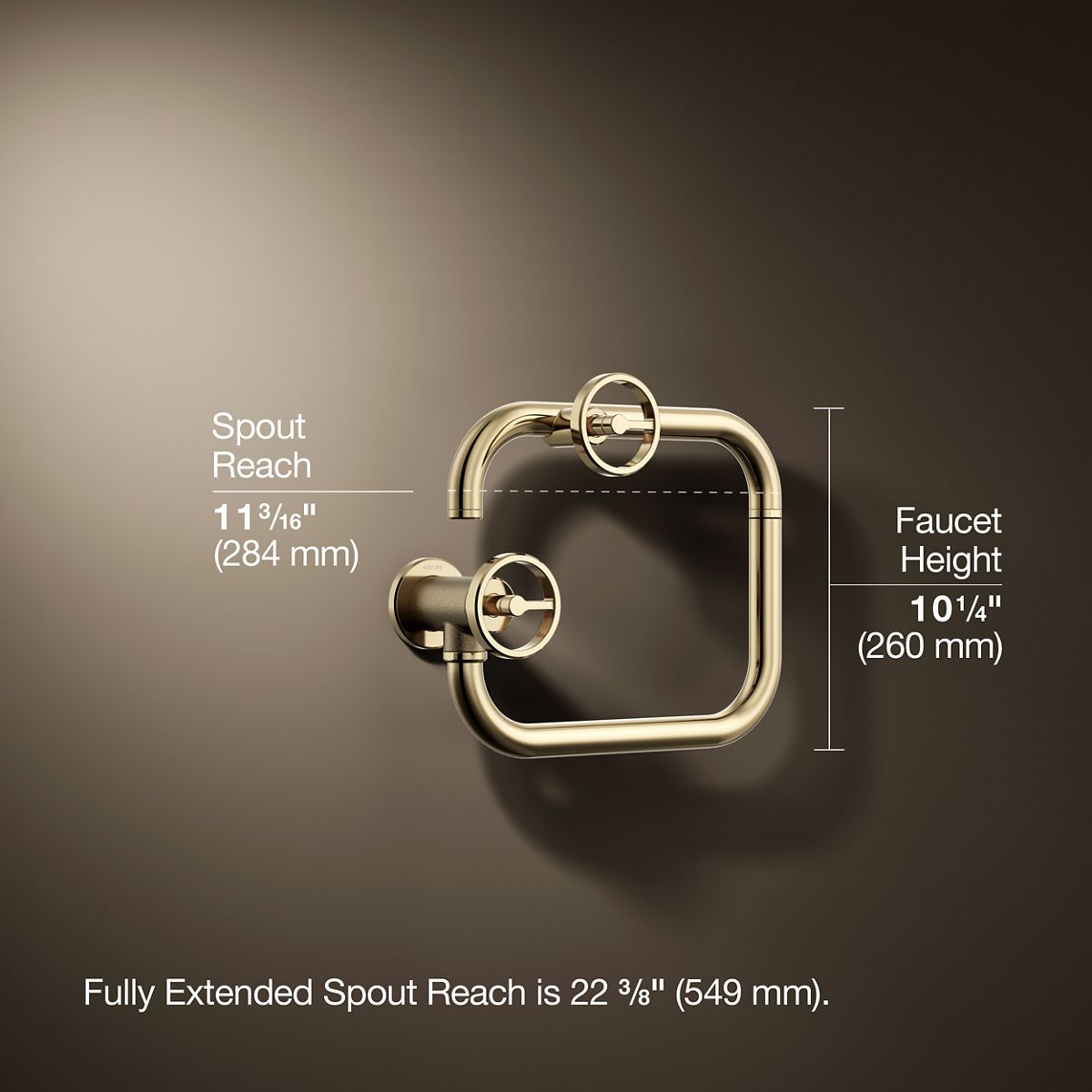 3/4 view of product with dimensions