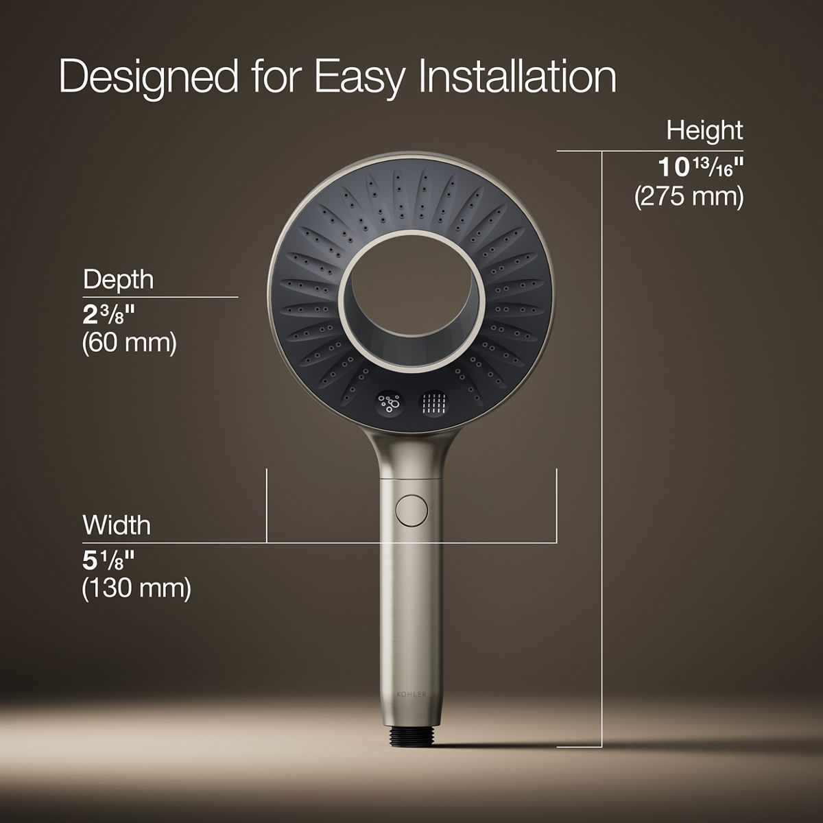 SpaViva Two-Function Hand Shower 2.5 GPM | K-28681-Y | KOHLER