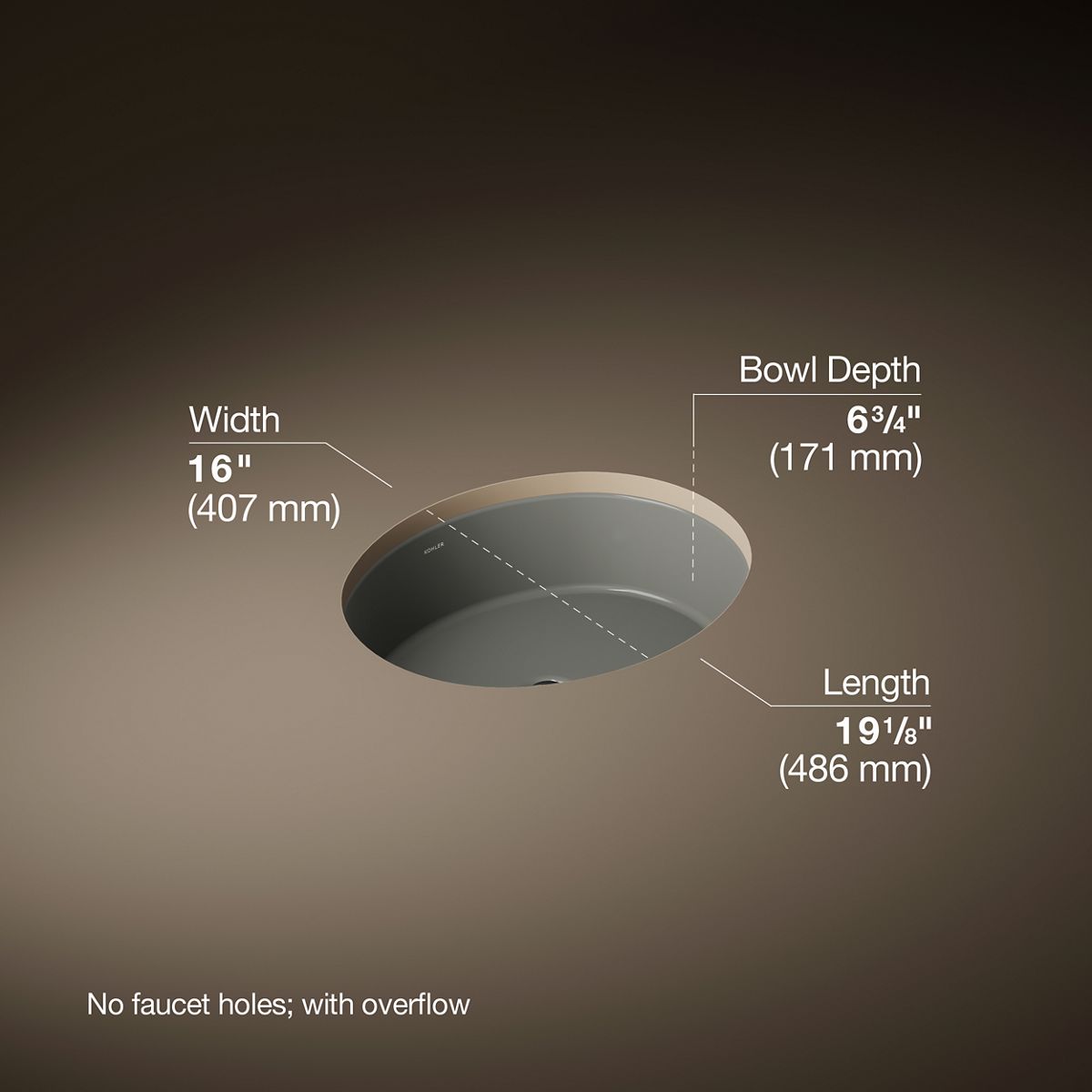 3/4 view of product with dimensions