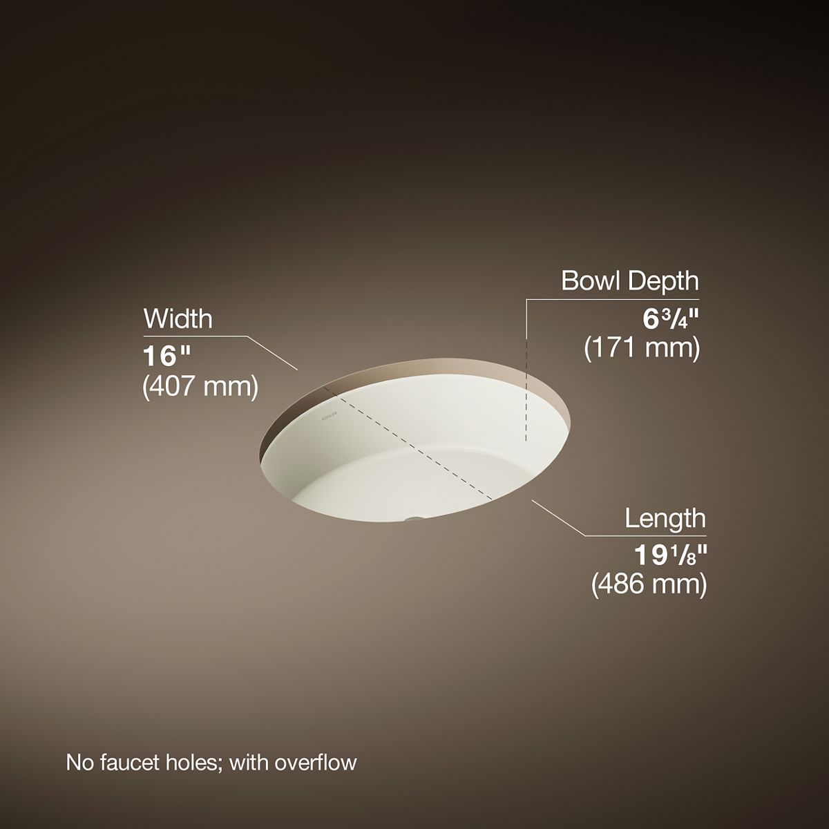 3/4 view of product with dimensions