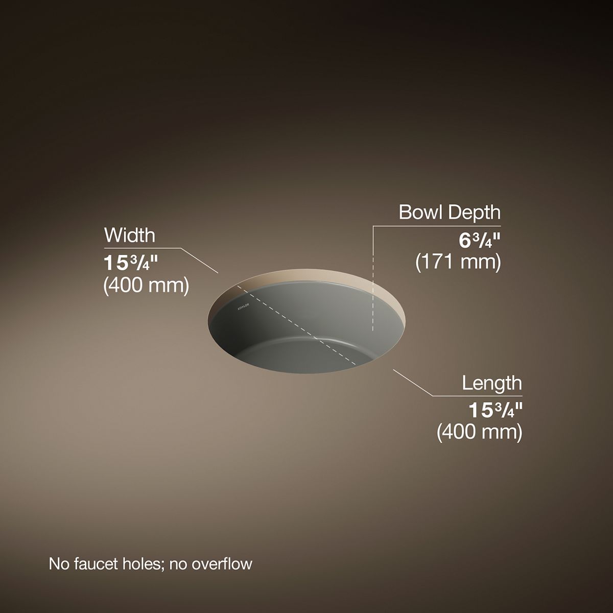 3/4 view of product with dimensions