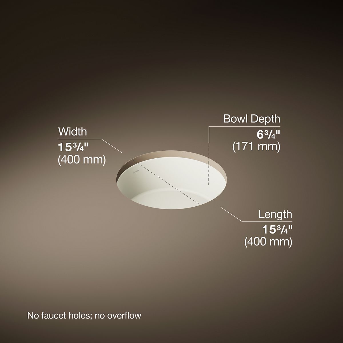 3/4 view of product with dimensions