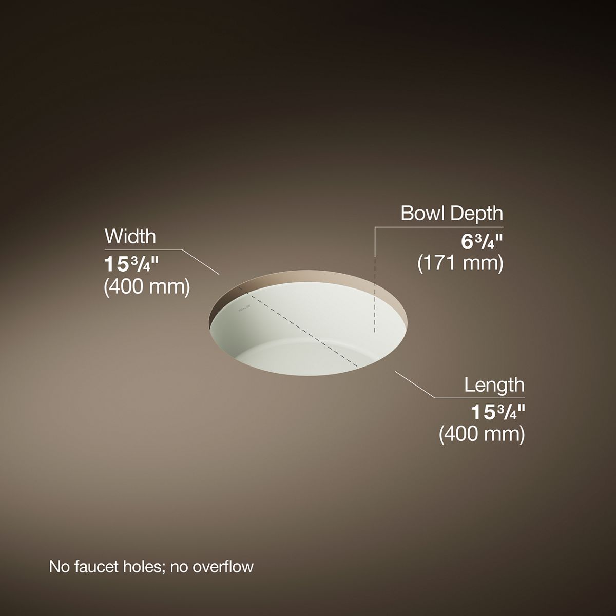 3/4 view of product with dimensions