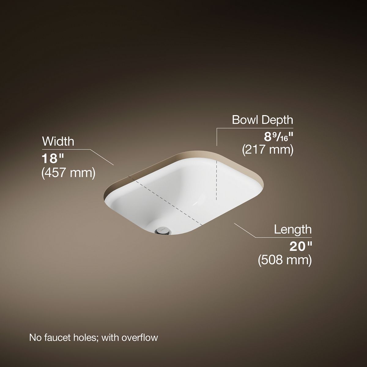 3/4 view of product with dimensions