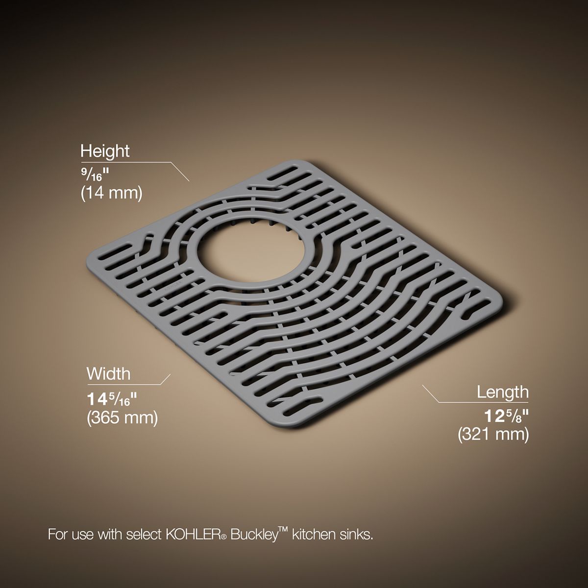 3/4 view of product with dimensions