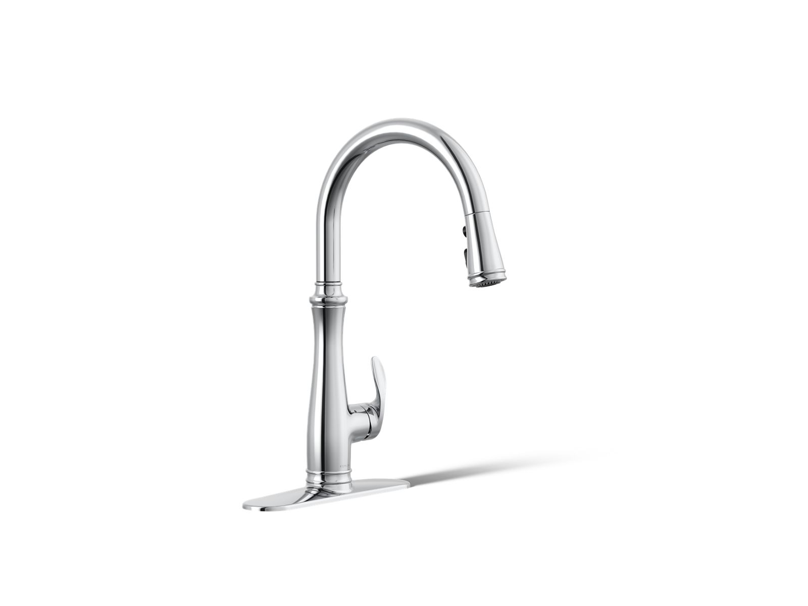 Bellera Touchless pull-down kitchen sink faucet with three-function sprayhead