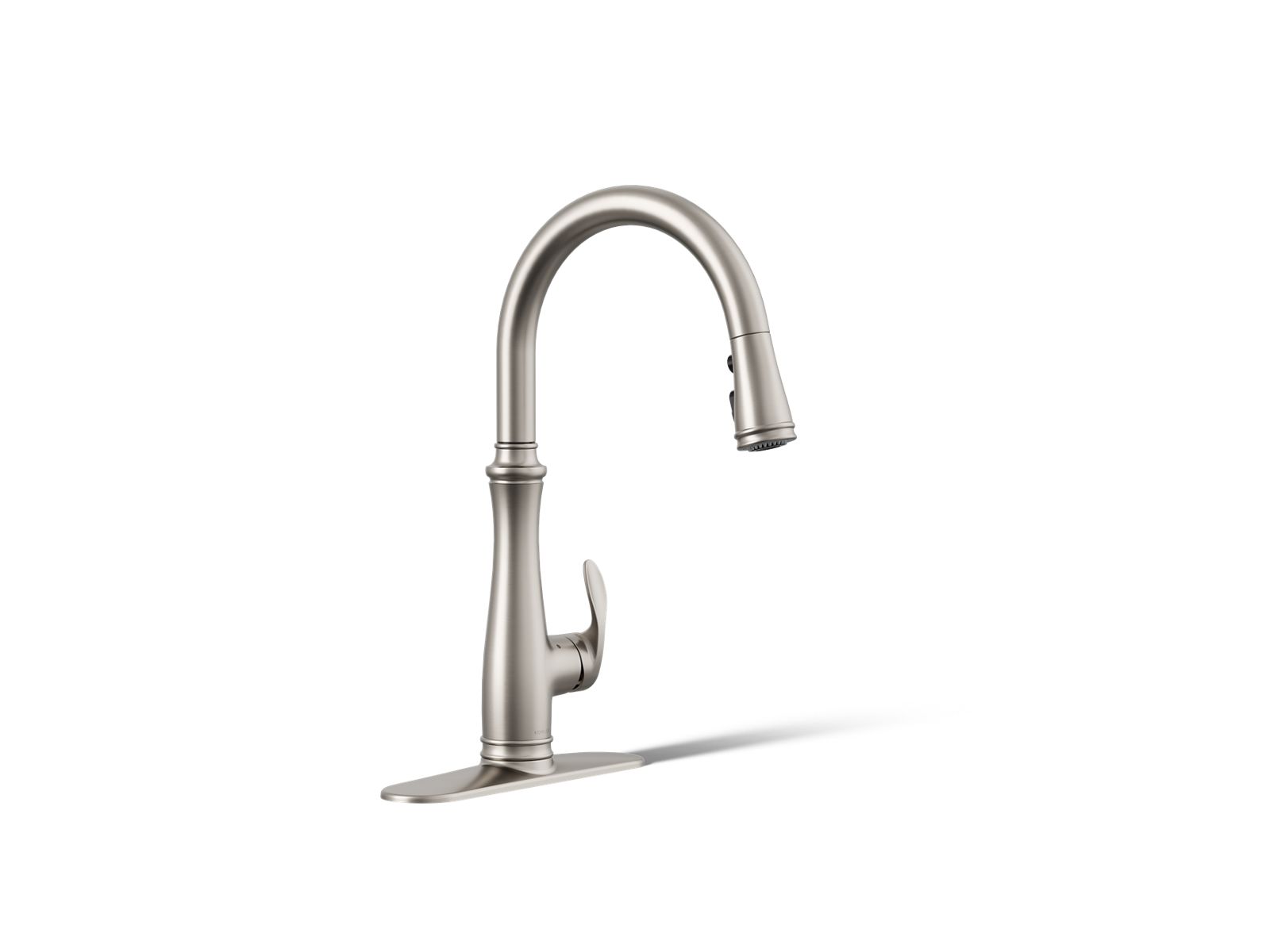 Bellera Touchless pull-down kitchen sink faucet with three-function sprayhead