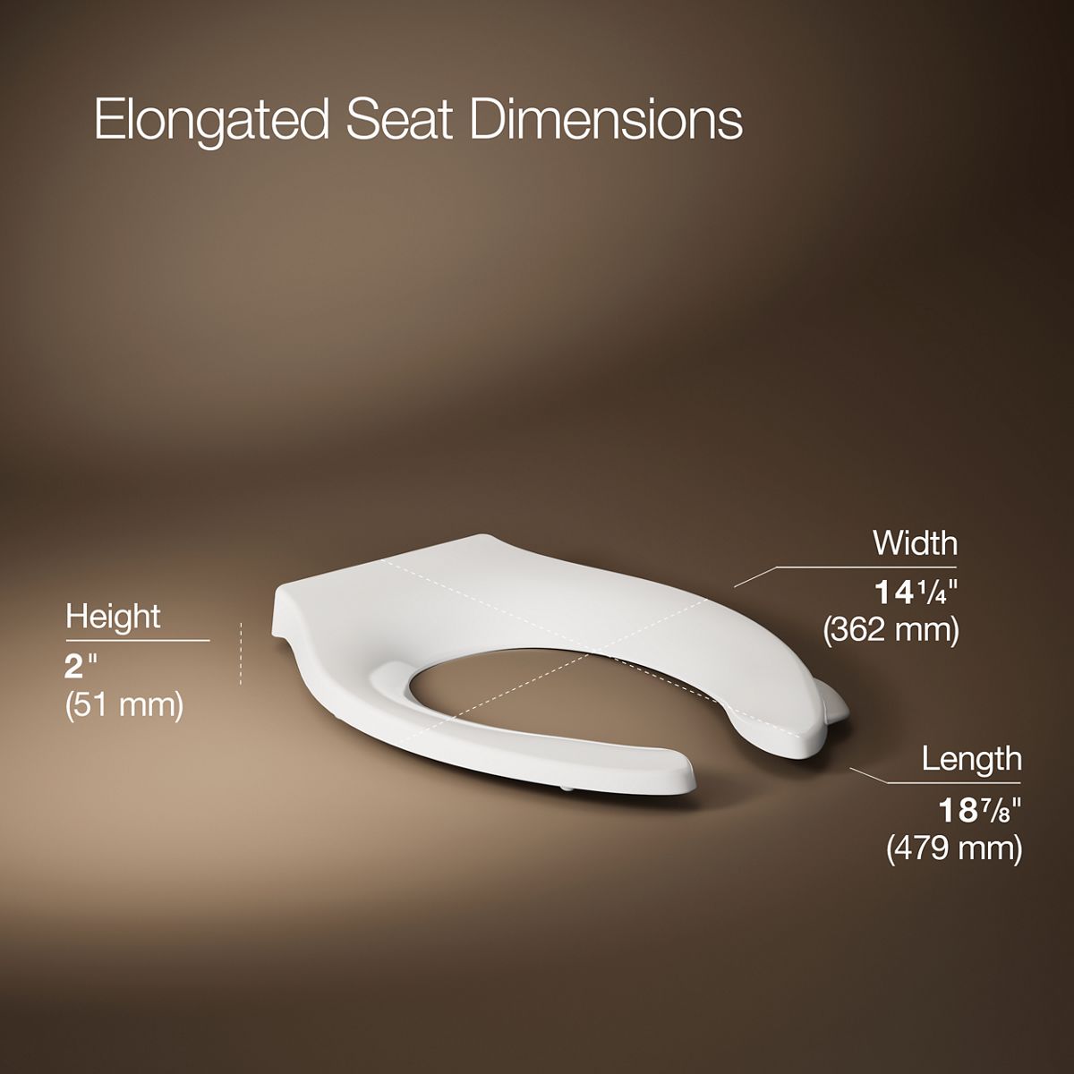 3/4 view of product with dimensions