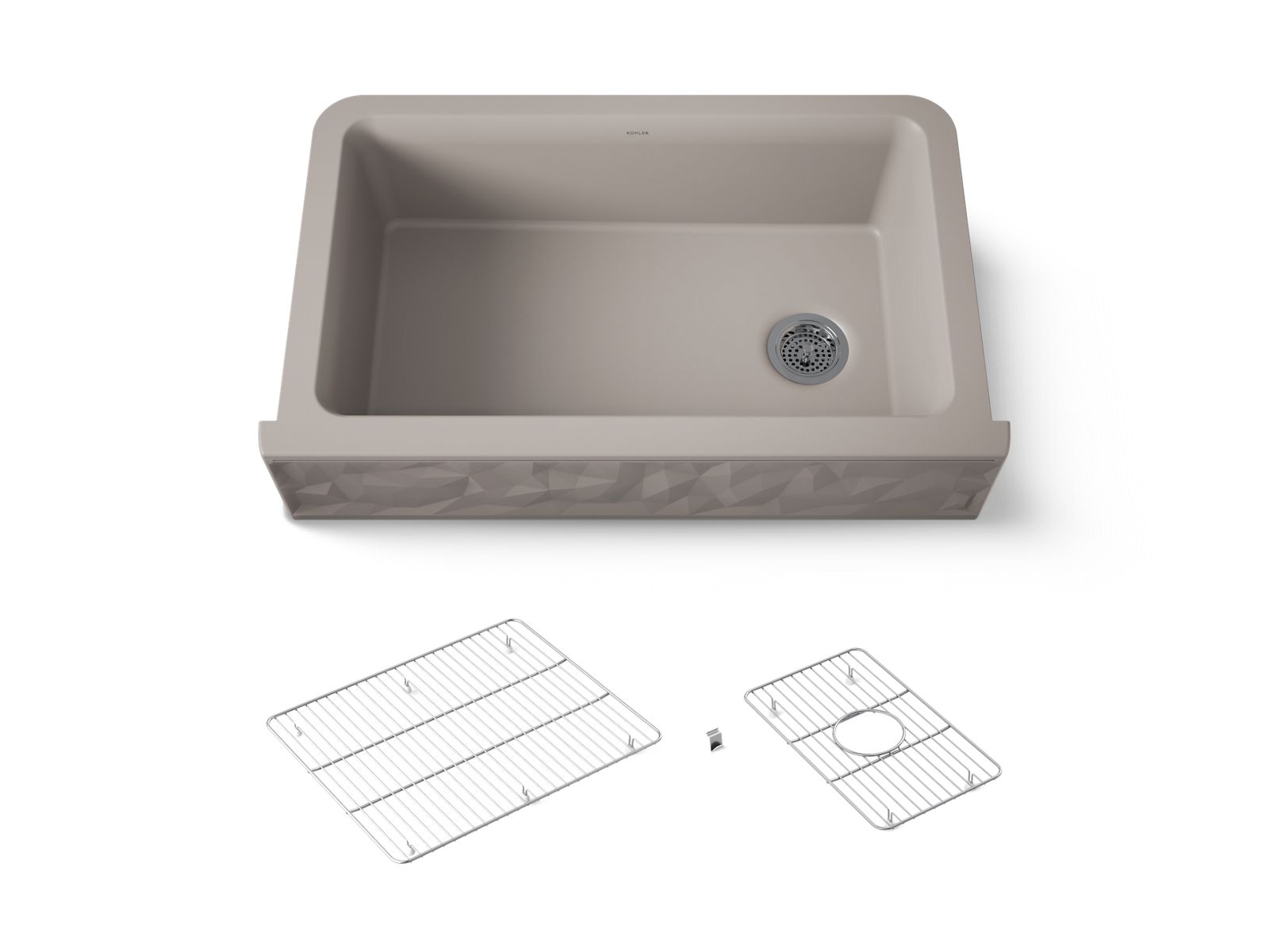 Undermount Single-bowl Farmhouse Kitchen Sink With Faceted