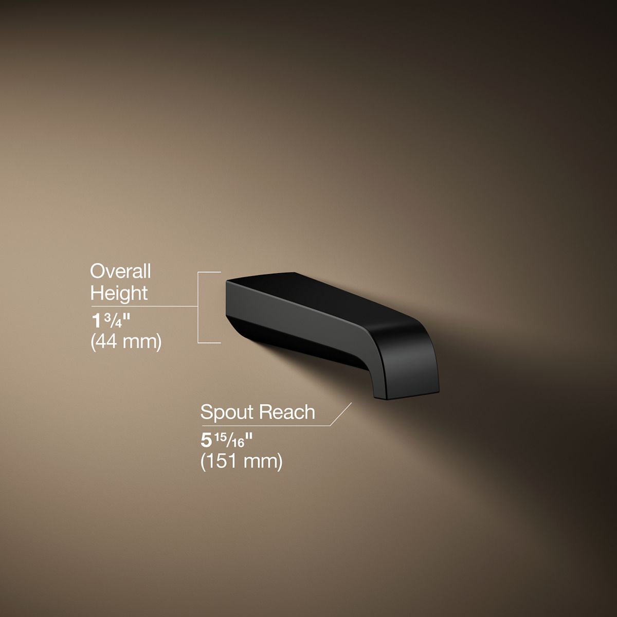 3/4 view of product with dimensions