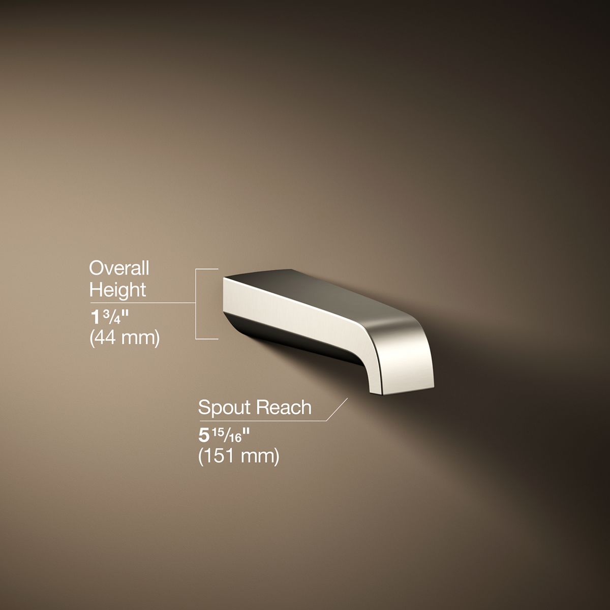 3/4 view of product with dimensions
