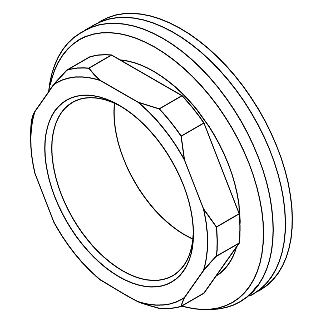 M32X1-23/Sides Nut