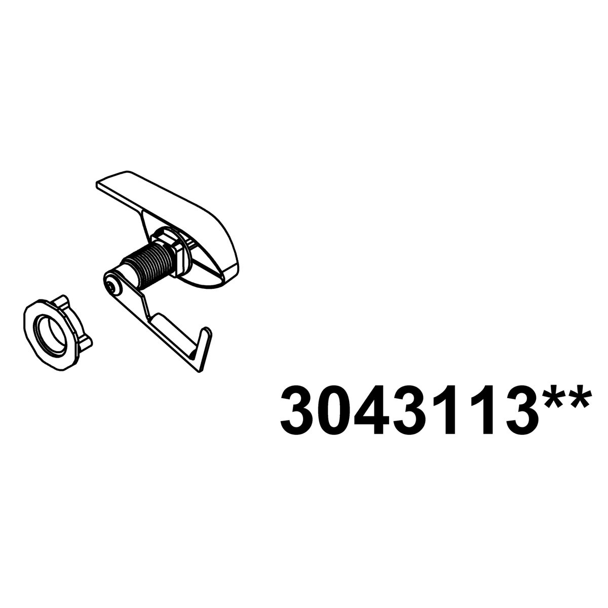 Kohler Genuine Parts TRIP Lever, RH - Polished Chrome