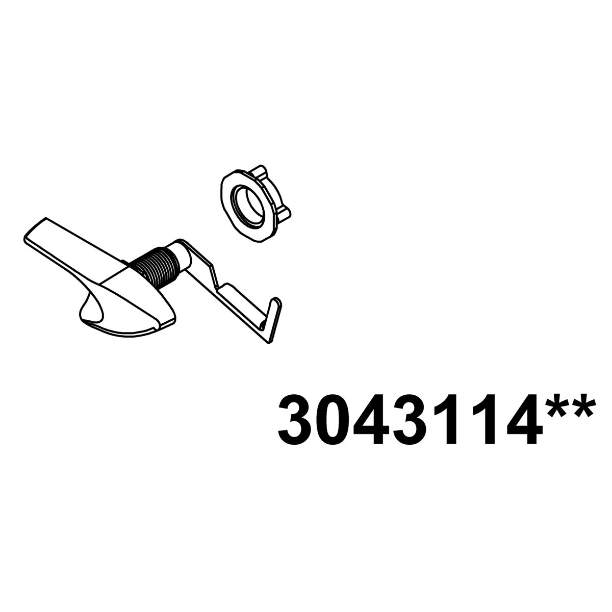 Kohler Genuine Parts TRIP Lever, LH - Polished Chrome