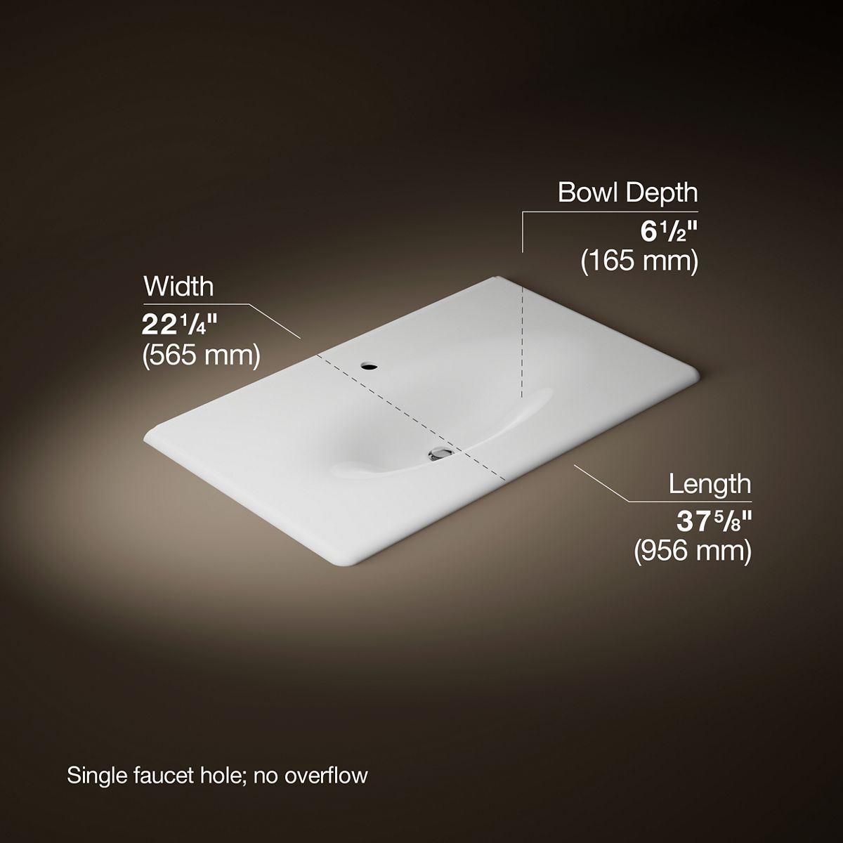 3/4 view of product with dimensions