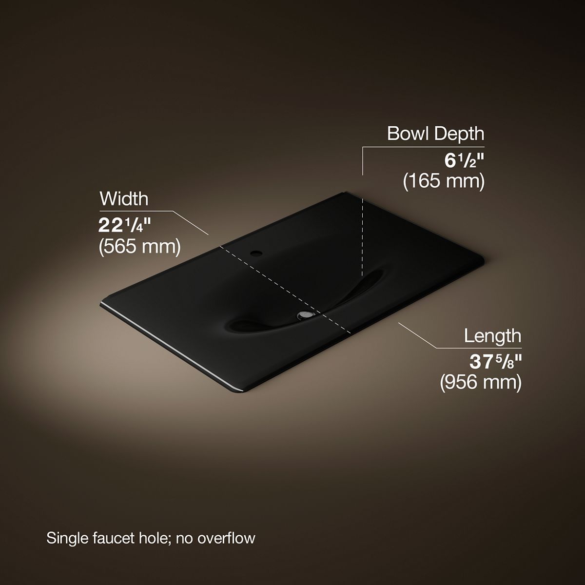3/4 view of product with dimensions