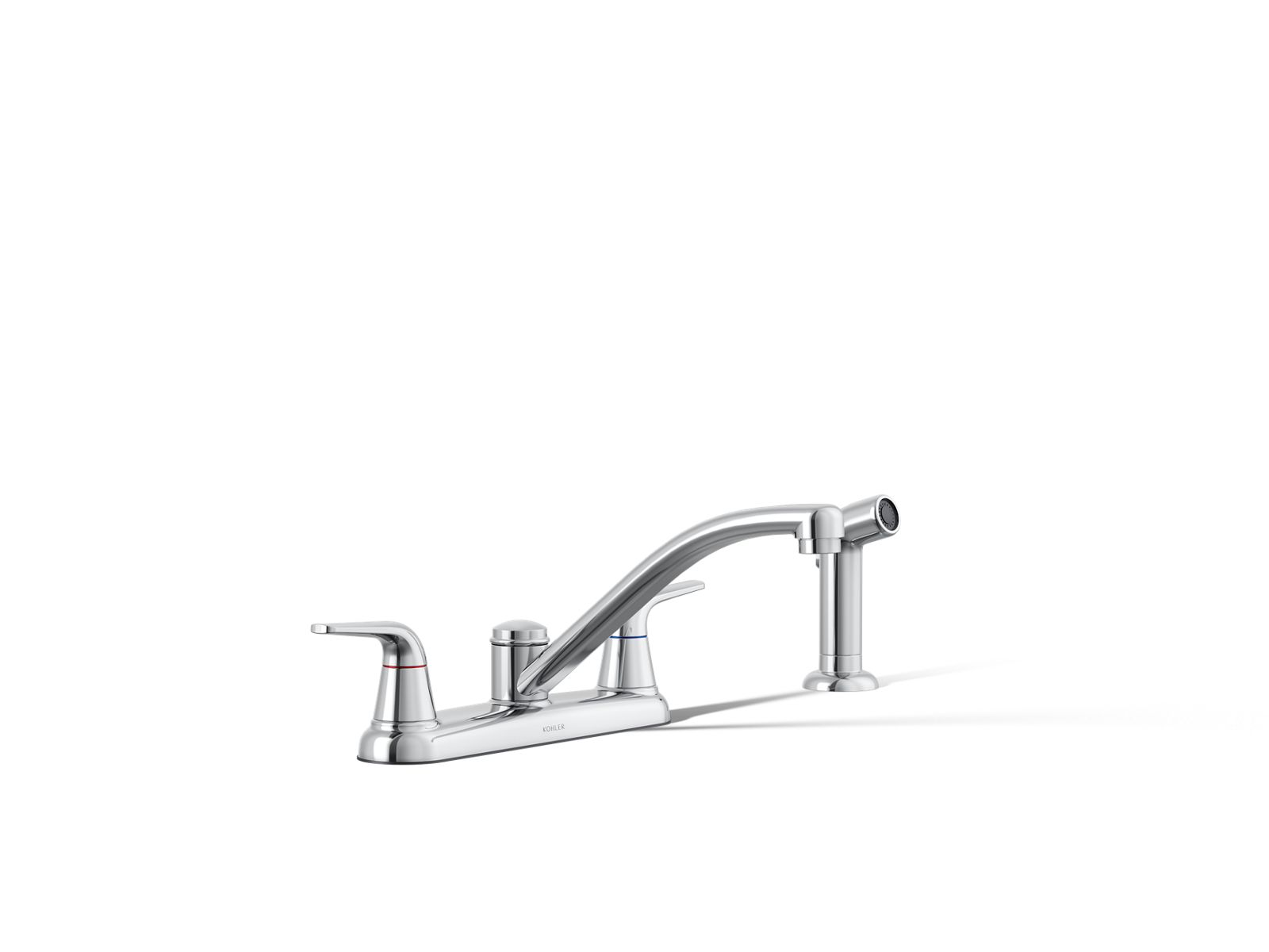 Jolt Two-handle kitchen sink faucet with side sprayer