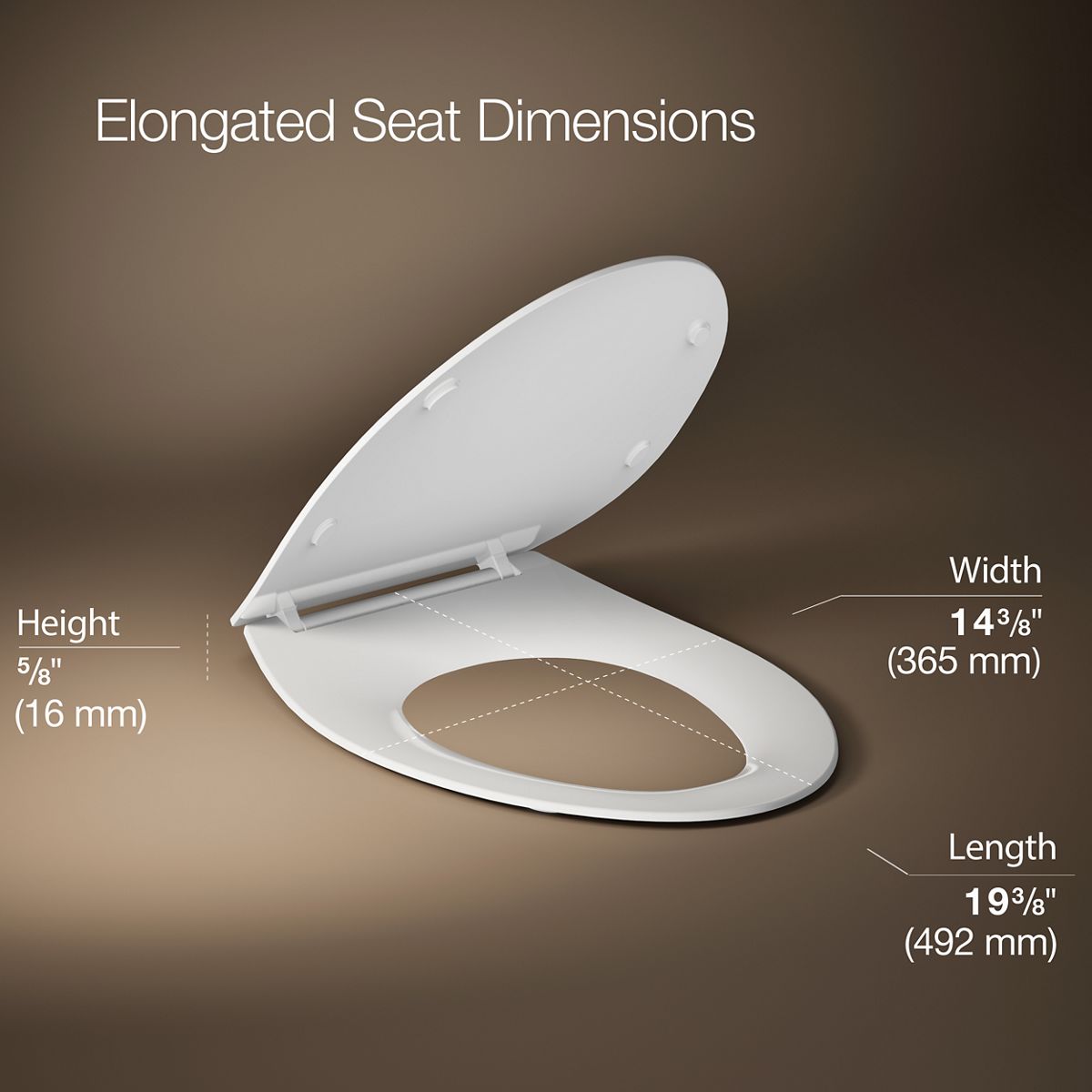 3/4 view of product with dimensions