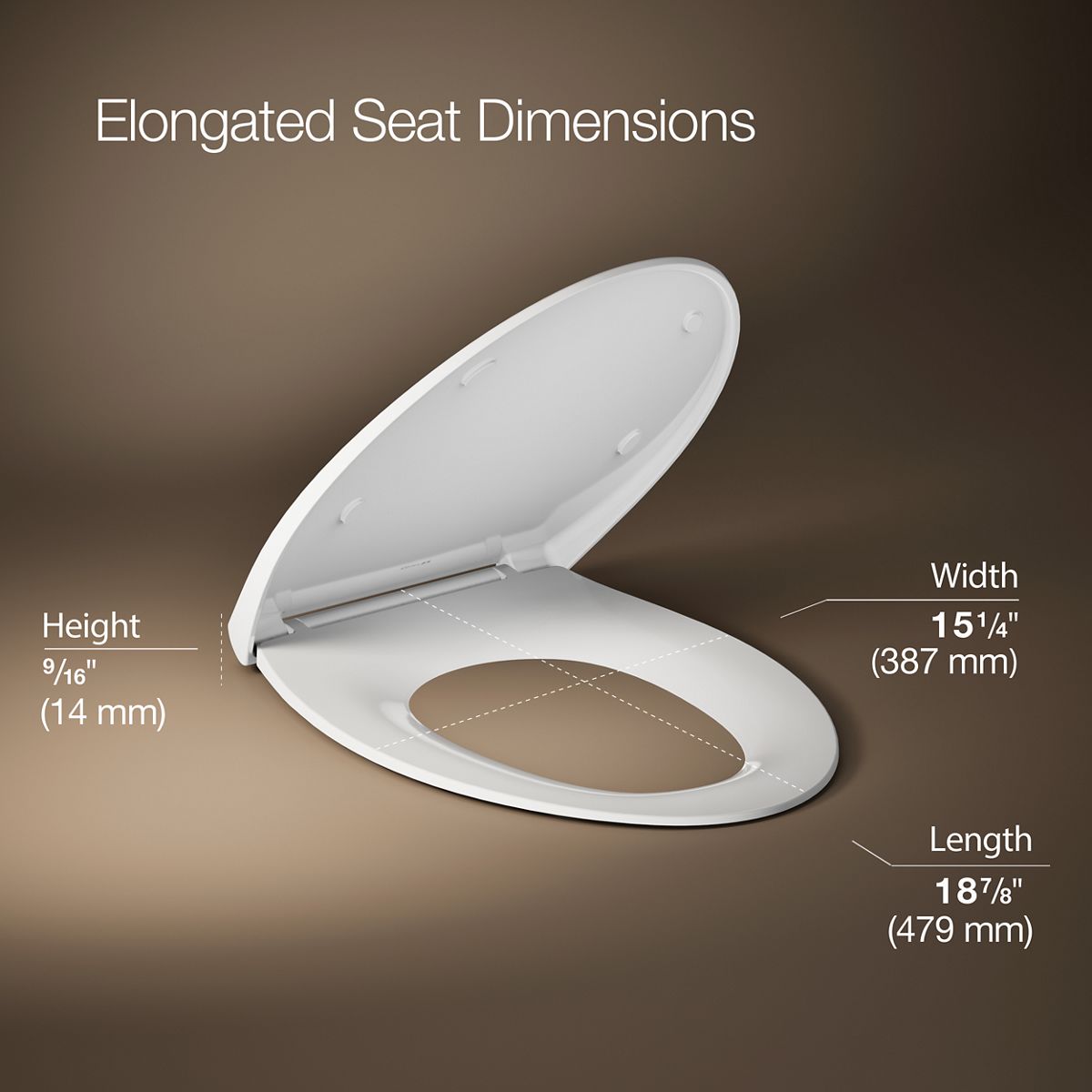 3/4 view of product with dimensions
