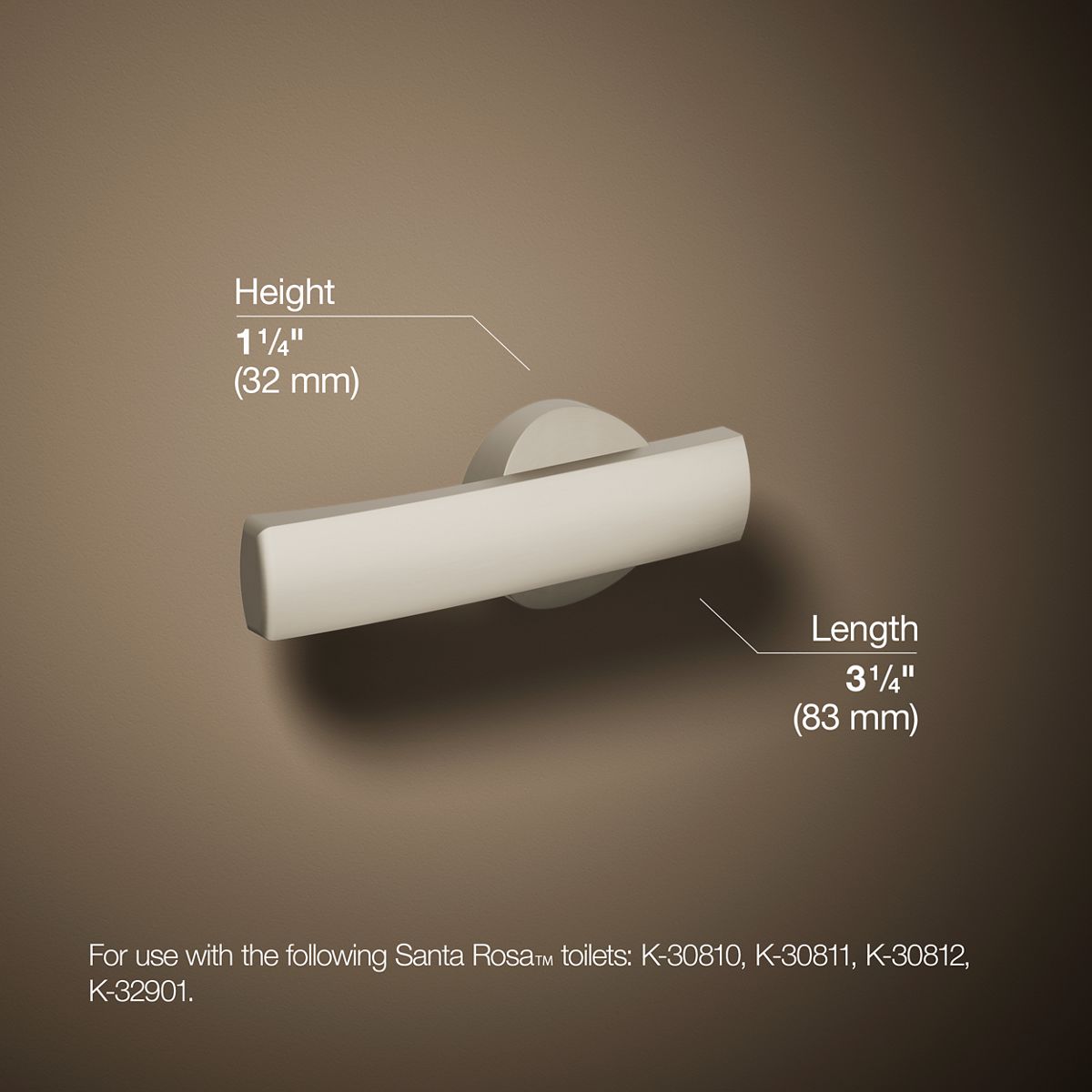 3/4 view of product with dimensions
