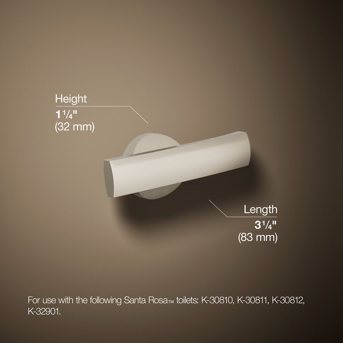 3/4 view of product with dimensions