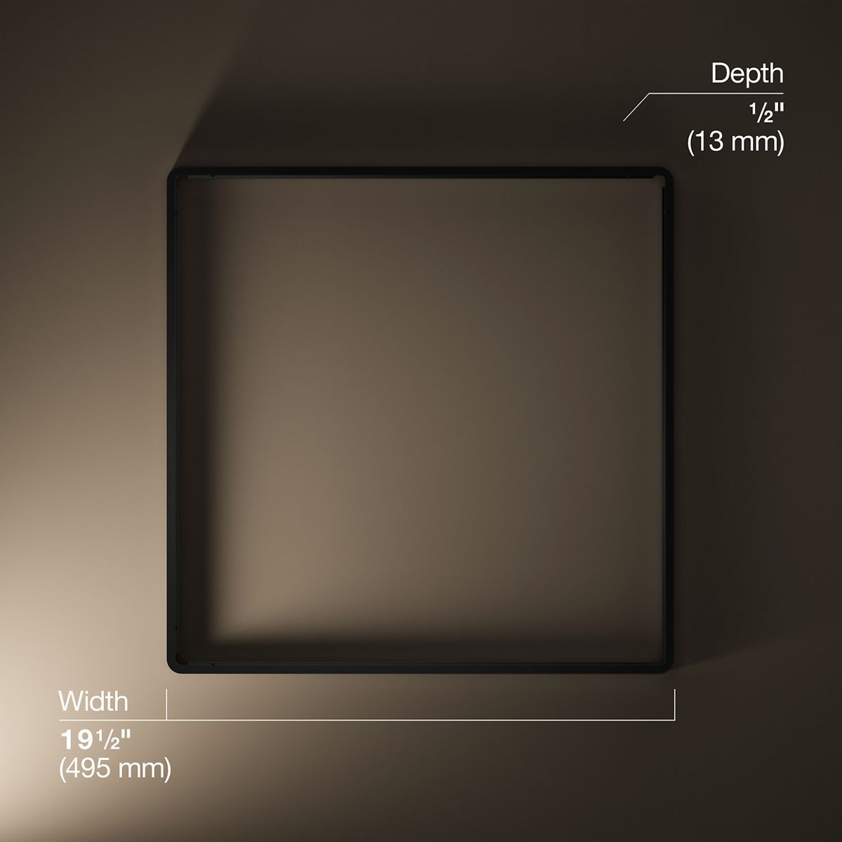 3/4 view of product with dimensions