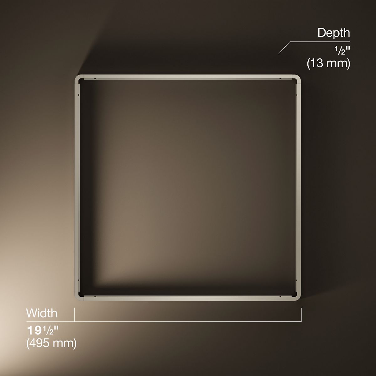3/4 view of product with dimensions